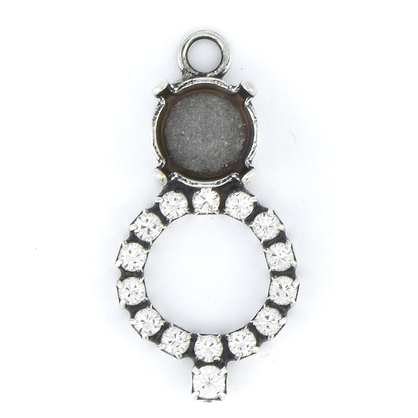 39ss With Hollow Circle Of Sw Rhinestone Pendant Base Top Loop Gita Jewelry - Swarovski Hollow Crystal Circle Pendant 39ss With Hollow Circle Of Sw Rhinestone Pendant Base Top Loop Gita Jewelry - Swarovski Hollow Crystal Circle Pendant